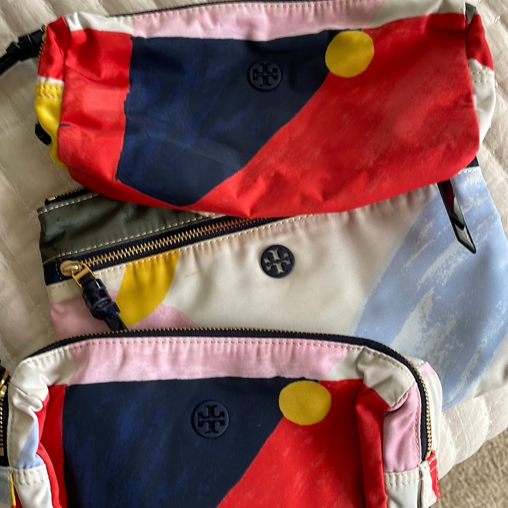 Tory Burch -Set of 3 - Magnetic Cosmetic Bags